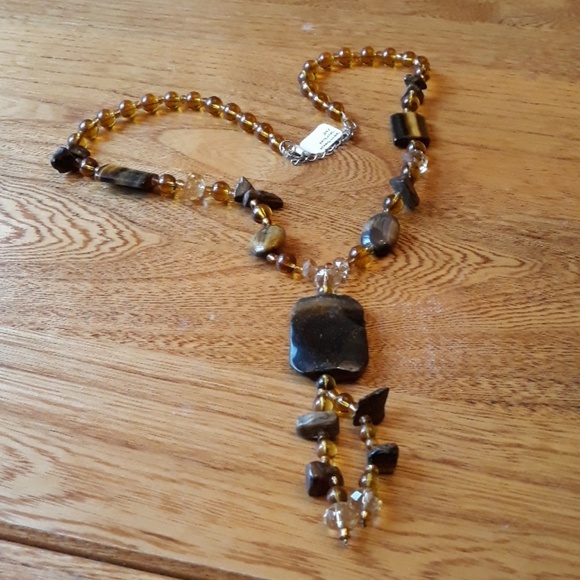Tiger Eye Stone Necklace - Picture 1 of 5